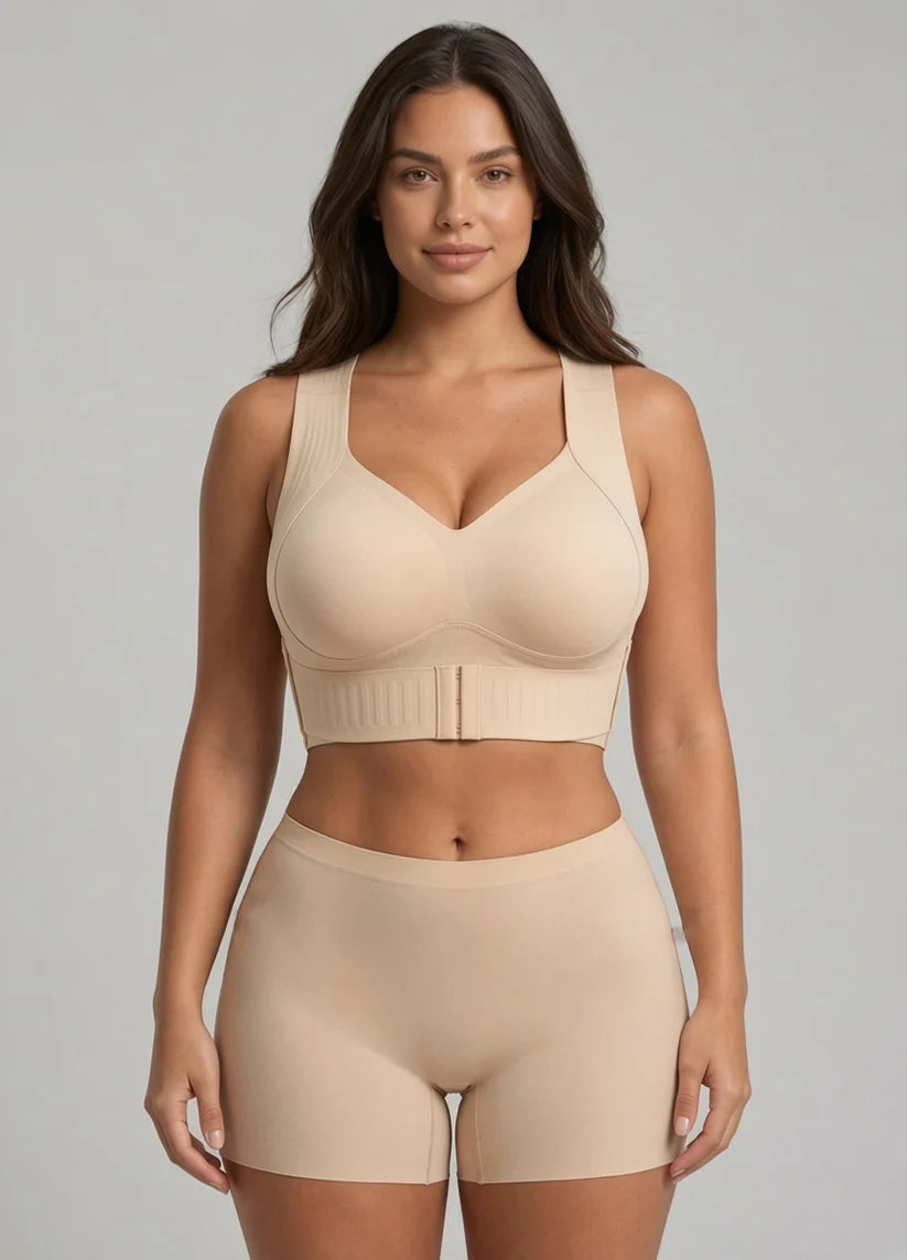 Front Closure Wireless Support Bra
