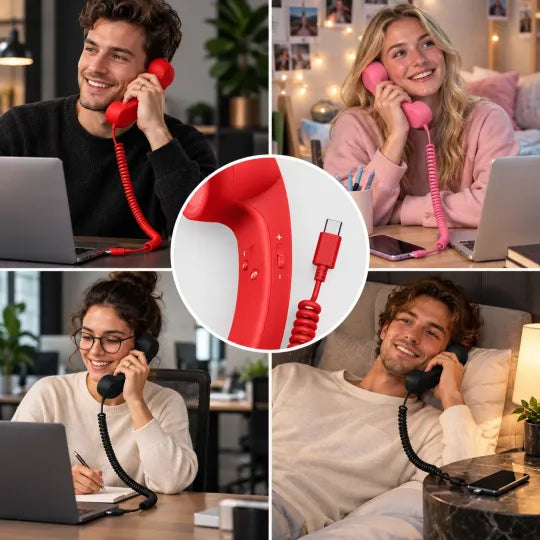 Vintage Retro USB-C Phone Handset for Smartphones