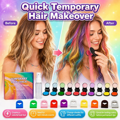 12-Color Hair Chalk Set