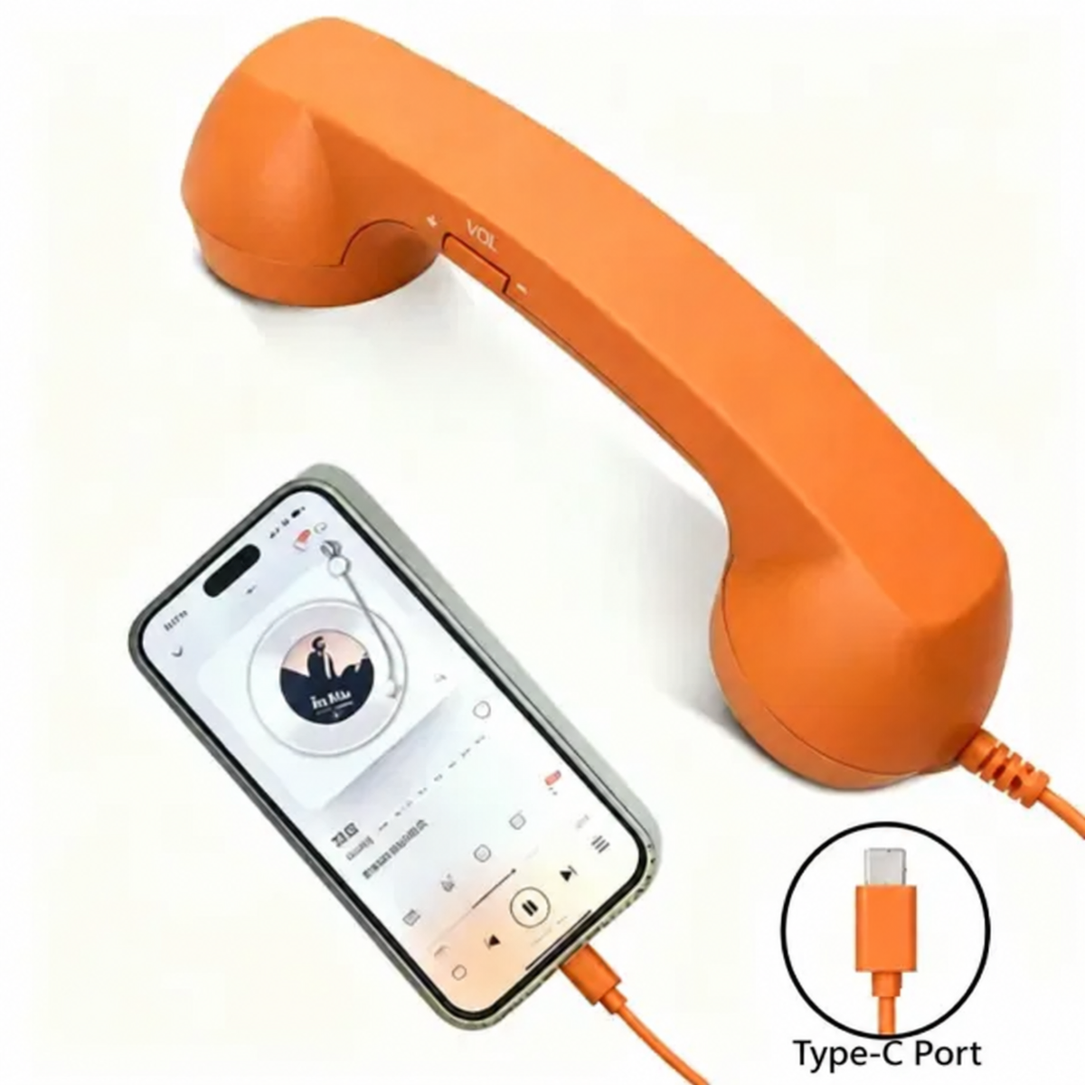 Vintage Retro USB-C Phone Handset for Smartphones