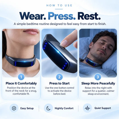 Smart Throat Anti-Snoring Device – Comfortable Nighttime Snore Relief