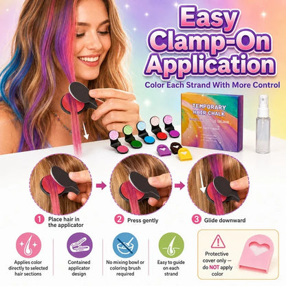 12-Color Hair Chalk Set