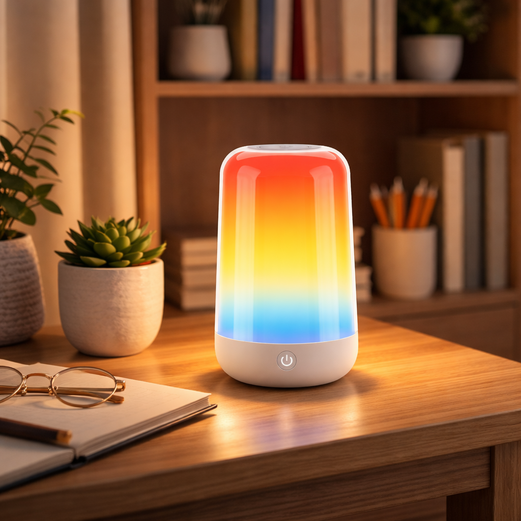 Smart Color Changing LED Night Light - Touch Control Desk Lamp with USB Charging