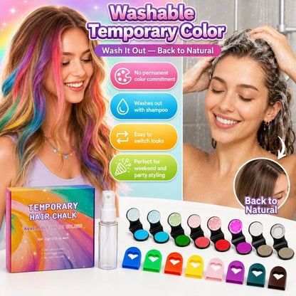 12-Color Hair Chalk Set