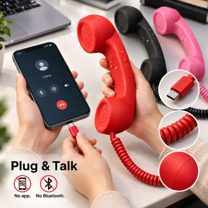 Vintage Retro USB-C Phone Handset for Smartphones