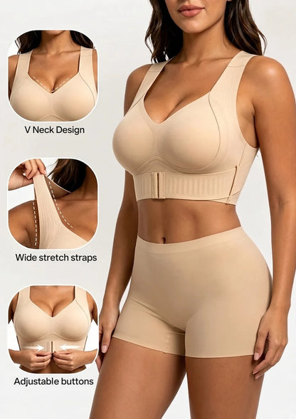 Front Closure Wireless Support Bra