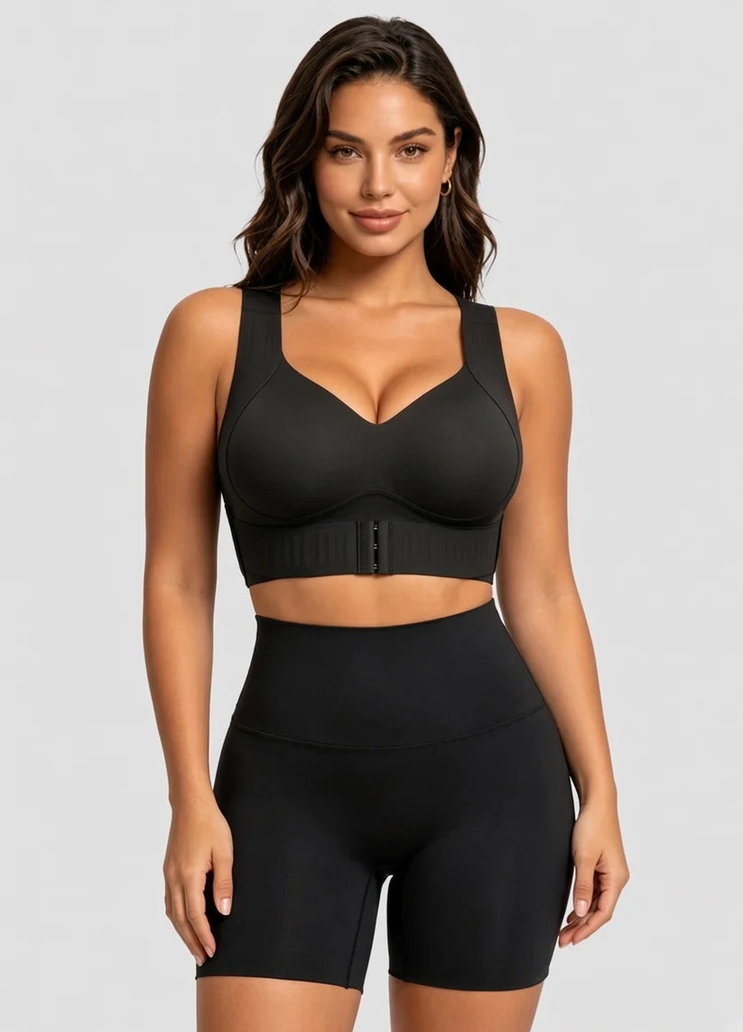 Front Closure Wireless Support Bra