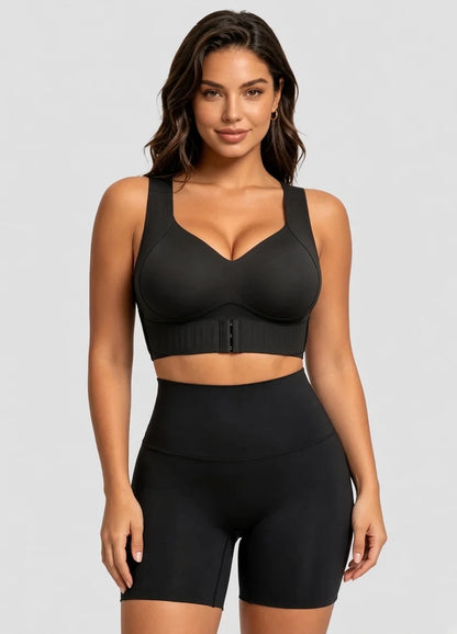 Front Closure Wireless Support Bra