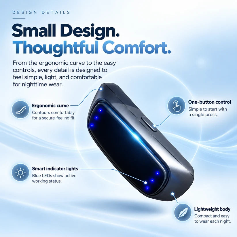 Smart Throat Anti-Snoring Device – Comfortable Nighttime Snore Relief