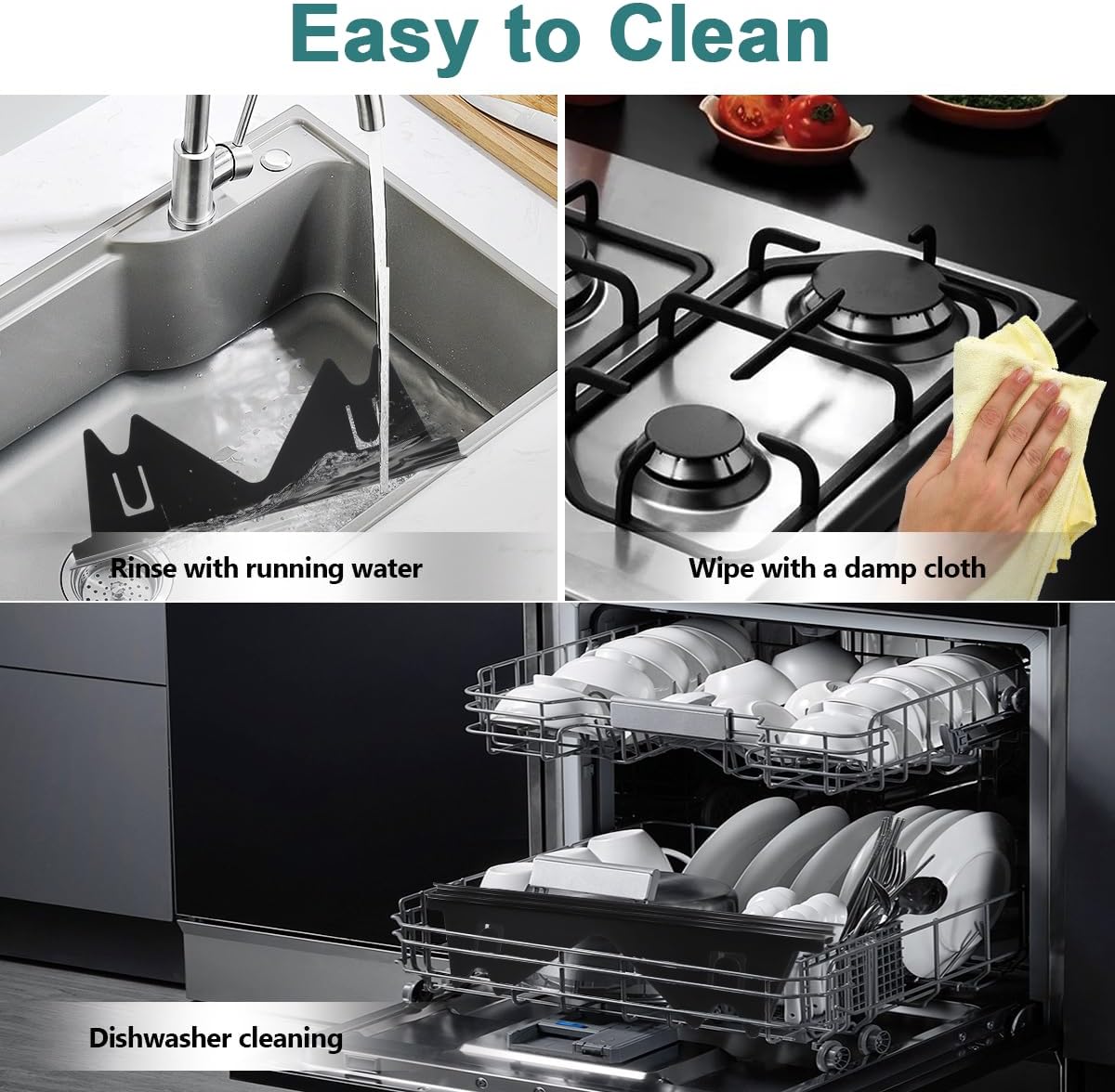 2 PCS Stainless Steel Gap Covers for Stove, Countertop, Washer & Sink ✓