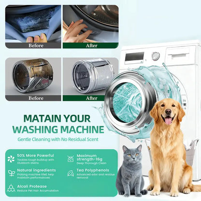 Washing Machine Cleaner Tablets for Odor & Buildup