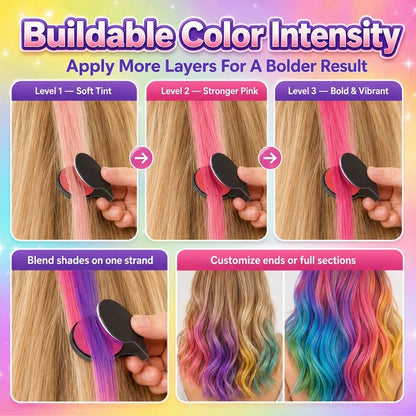 12-Color Hair Chalk Set