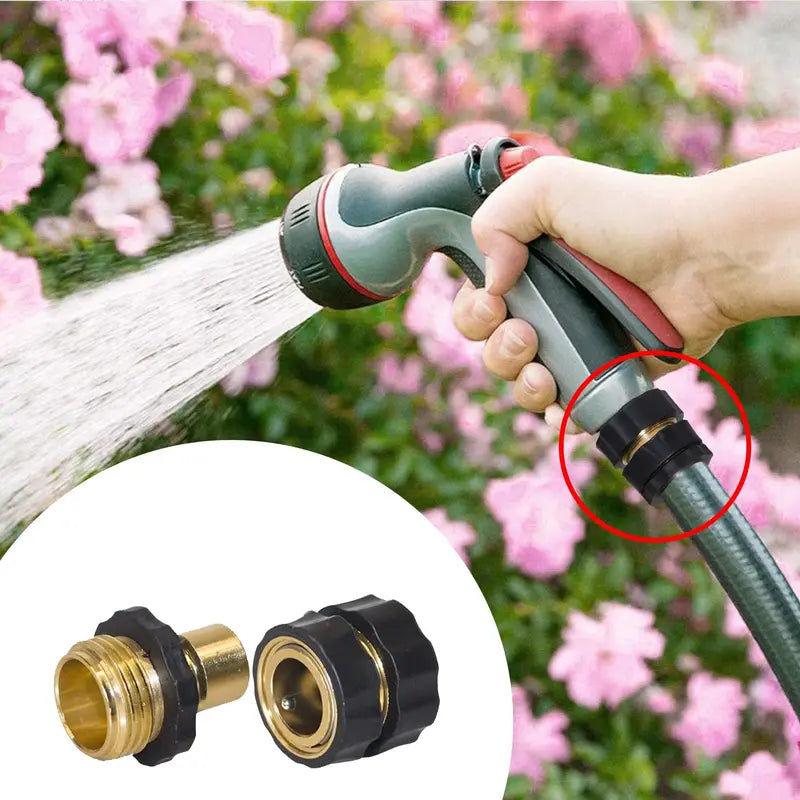3/4" GHT Garden Hose Quick Connect Set – Leak-Resistant Male & Female Connectors