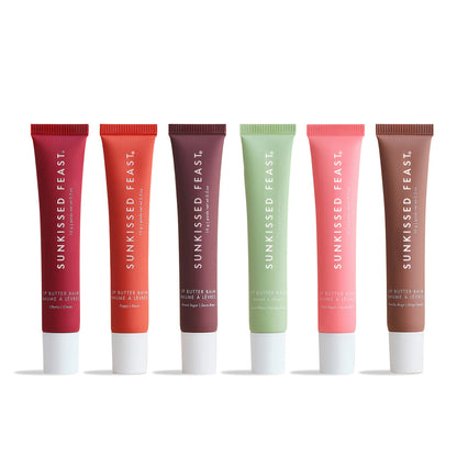 💧Sunkissed Feast Tinted Vegan Lip Butter Balm — Deeply Hydrates, Softens Dry Lips & Works as Lip Mask, Base or Gloss Topper