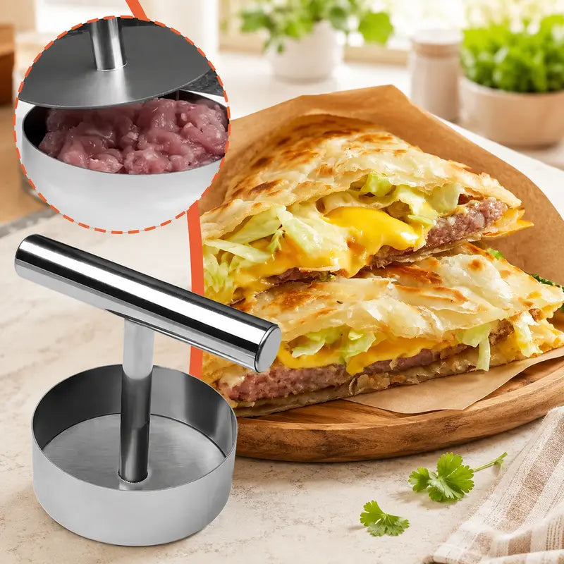 Stainless Steel Burger Patty Press – Uniform Patties Made Easy