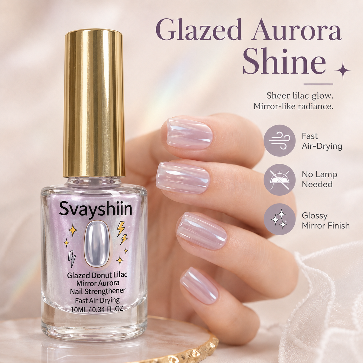 Glazed Donut Lilac Aurora Nail Strengthener
