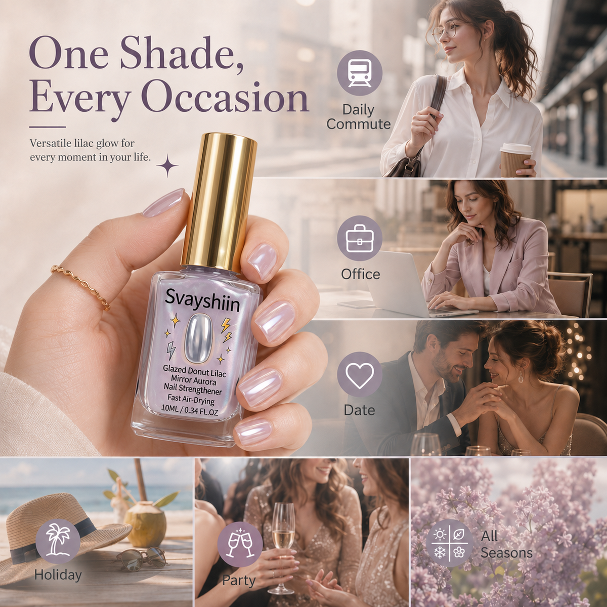 Glazed Donut Lilac Aurora Nail Strengthener