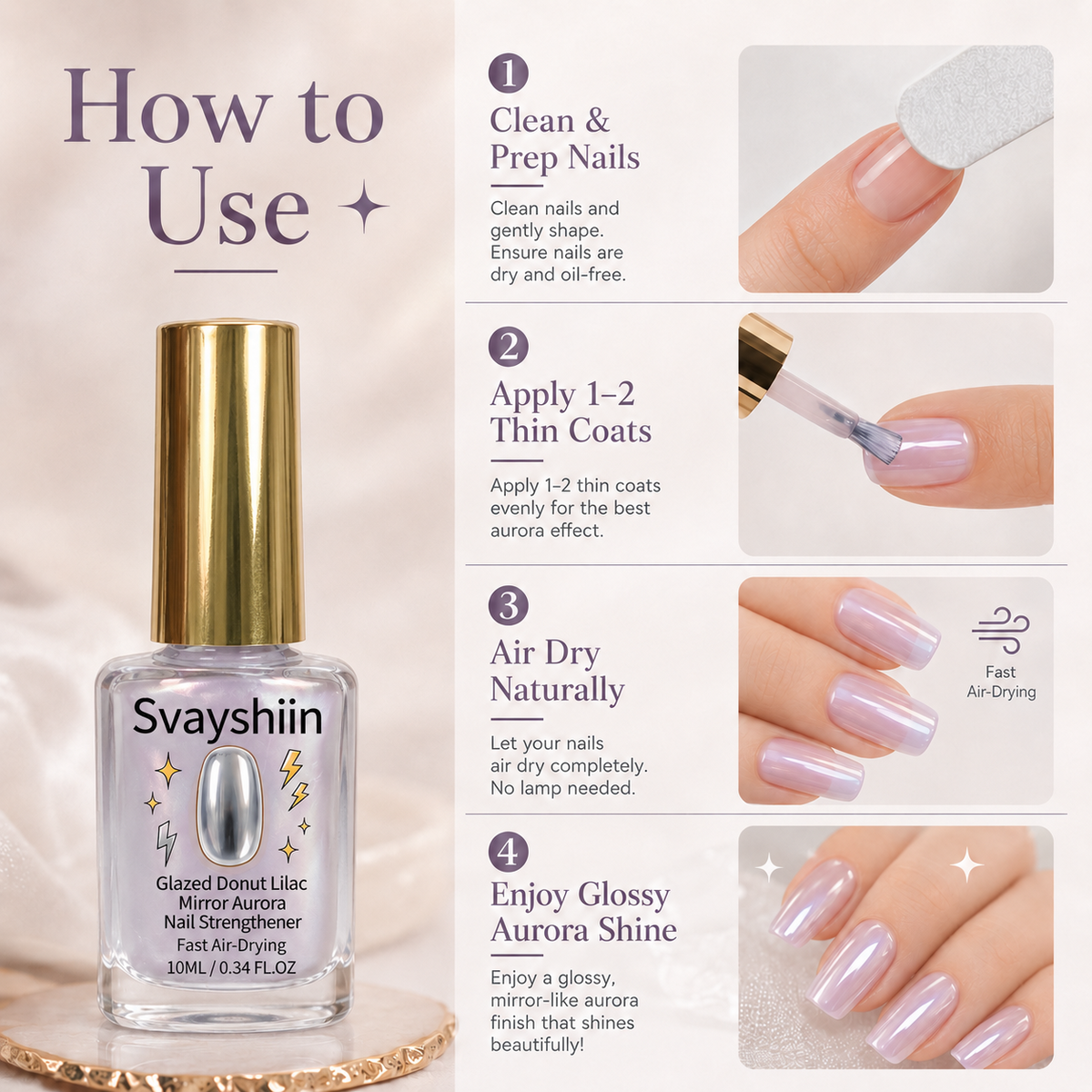 Glazed Donut Lilac Aurora Nail Strengthener