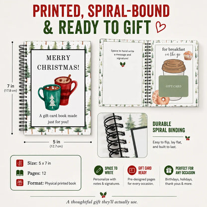 Christmas Gift Card Holder Book – DIY Spiral-Bound Holiday Gift Album