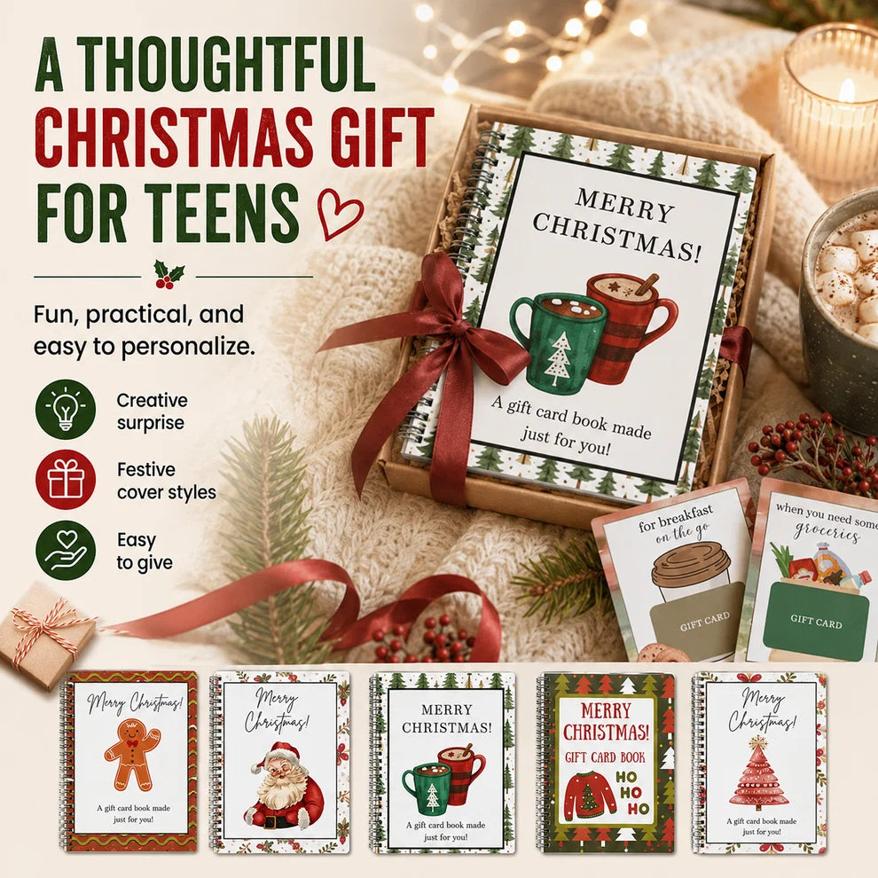 Christmas Gift Card Holder Book – DIY Spiral-Bound Holiday Gift Album