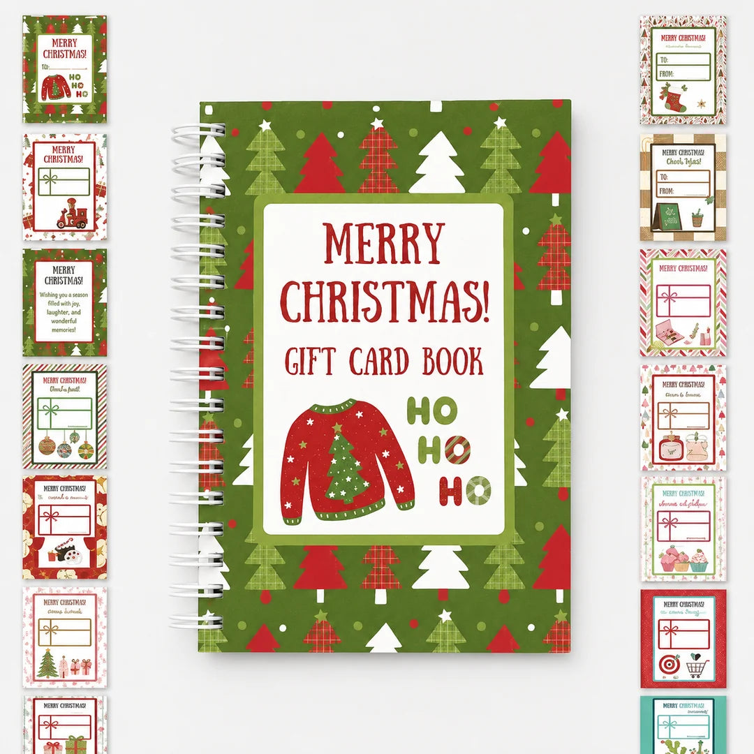 Christmas Gift Card Holder Book – DIY Spiral-Bound Holiday Gift Album