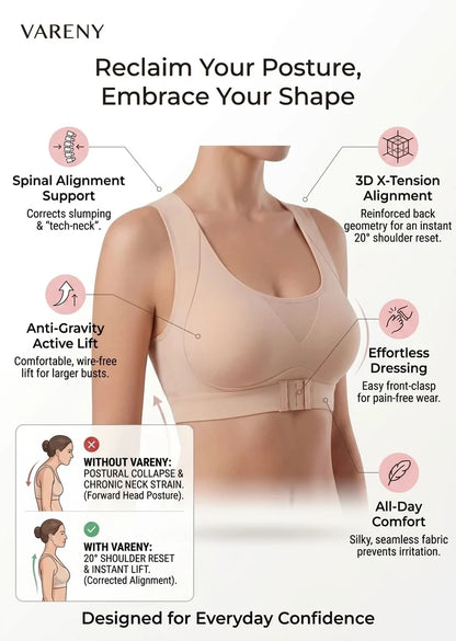 Front Closure Wireless Support Bra