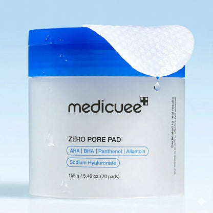 Medicuee Zero Pore Pad 2.0, Dual-Textured Facial Toner for Exfoliation and Pore Care