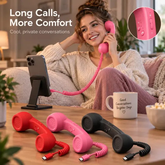 Vintage Retro USB-C Phone Handset for Smartphones