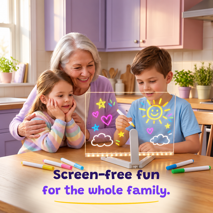Light-up LED drawing board for kids