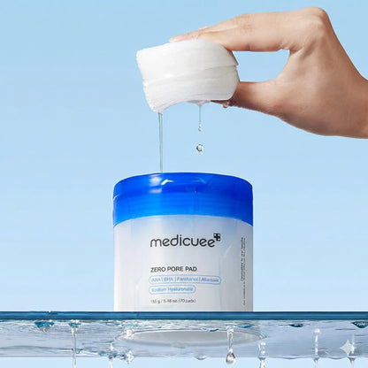 Medicuee Zero Pore Pad 2.0, Dual-Textured Facial Toner for Exfoliation and Pore Care