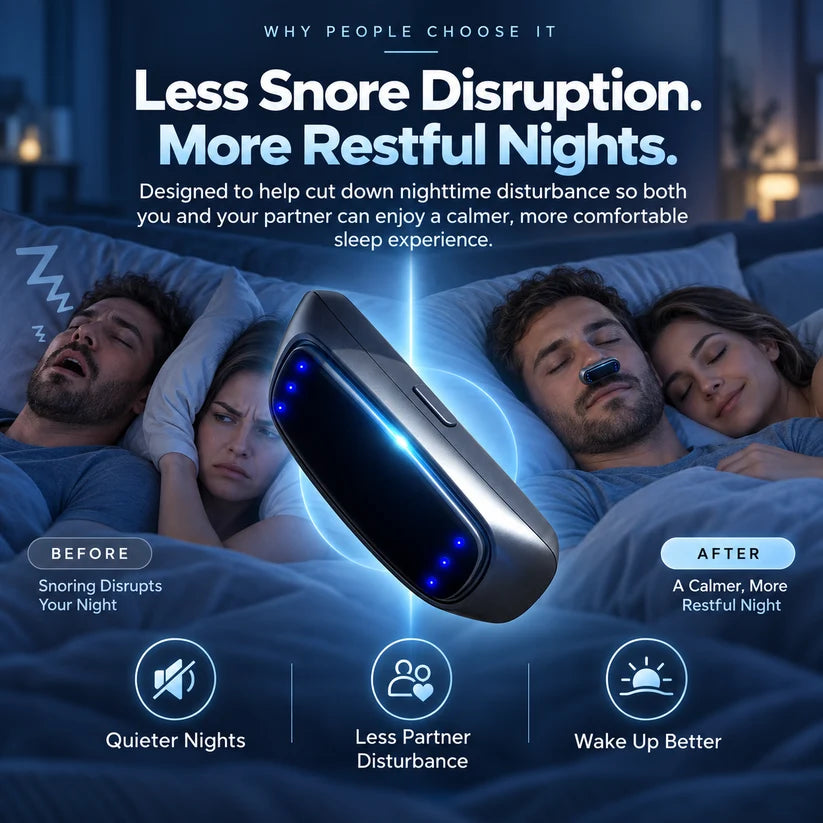 Smart Throat Anti-Snoring Device – Comfortable Nighttime Snore Relief